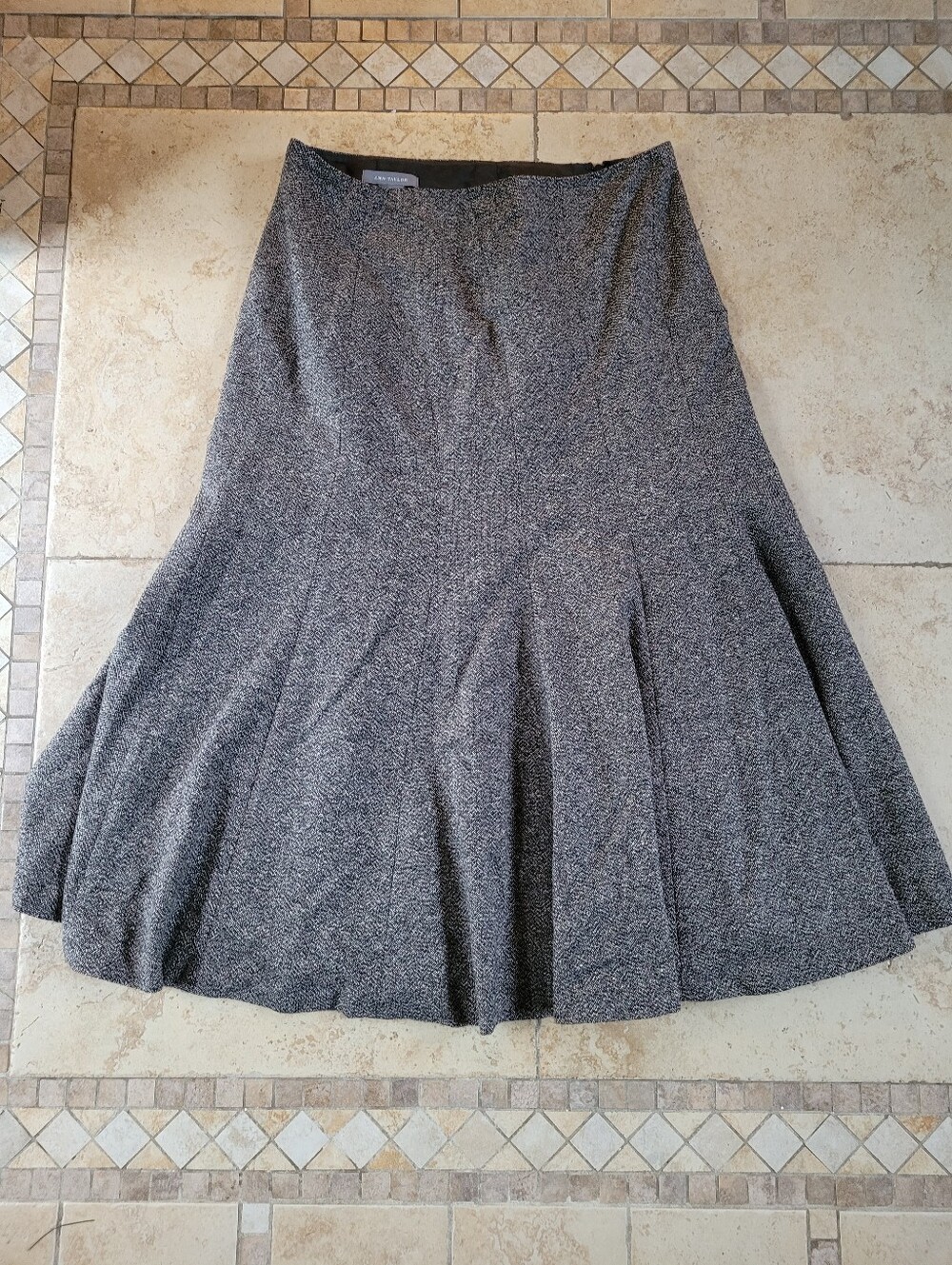 Ann Taylor Tweed Fit N Flare Skirt